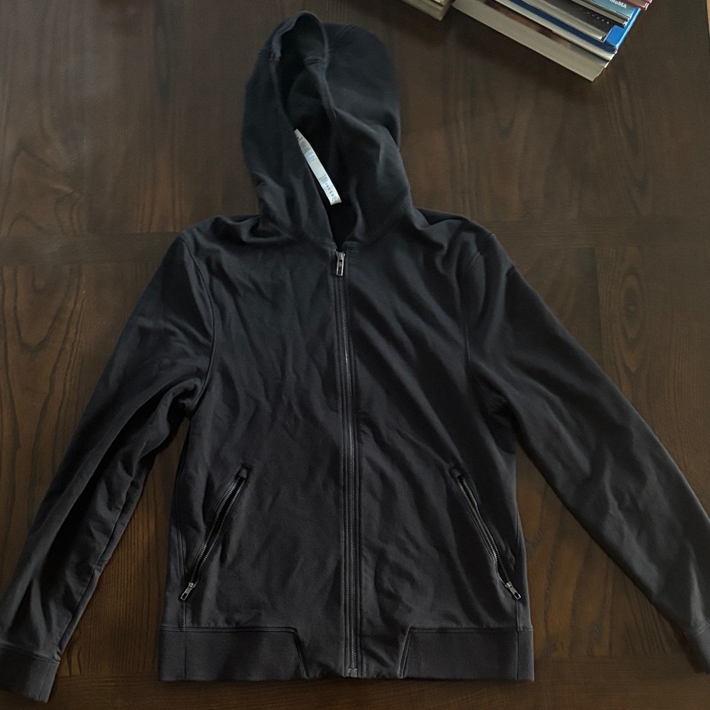 Lululemon Black Zip-Up Hoodie jacket Men’s Medium ca 35801 rn 106259 cotton
